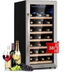Klarstein - cave a vin, réfrigérateur à vin avec porte en verre, cave à vin de vieillissement, zone unique, ... Klarstein - cave a vin, réfrigérateur à vin avec porte en verre, cave à vin de vieillissement, zone unique, ...