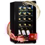 Klarstein cave a vin sur pieds, caves à vin de 44l avec une porte en verre, cave a vins à zone unique, ... Klarstein cave a vin sur pieds, caves à vin de 44l avec une porte en verre, cave a vins à zone unique, ...