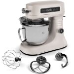 Klarstein chiara robot de cuisine multifonctions 1600 w, bol inox 5 l, 12 vitesses, cran tactile lcd, ...
