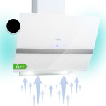 Klarstein - clara hotte aspirante 60cm, hottes de cuisine inclines, filtre de hotte en aluminium, dbit ...