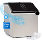 Klarstein - clearcube machine � gla�ons glace transparente 13 kg / 24 h - inox noir
