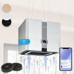 Klarstein - futurelight smart hotte d'�lot � recyclage d'air 420 m� / h led acier inoxydable