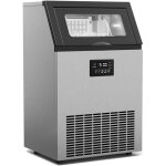 Klarstein glacial machine � gla�ons industrielle - 45 kg / 24 h, compresseur 370 w, bac 15 kg, acier ...