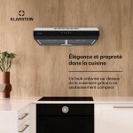 Klarstein - hotte aspirante 60 cm hotte d'extraction avec filtre en aluminium compatible lave - vaisselle ...