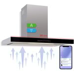 Klarstein - hotte aspirante 90 cm alinea 90 - contr�le par app - a + + - 500 m� / h - tactile gris