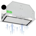 Klarstein - hotte aspirante 90 cm hotte aspirante encastrable silencieuse hotte de cuisine 90cm avec ...