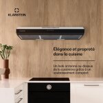 Klarstein hotte aspirante 90 cm hotte d'extraction avec filtre en aluminium compatible lave - vaisselle ...