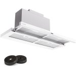 Klarstein hotte aspirante 90 cm hotte aspirante incline silencieuse hotte de cuisine 90cm avec lampes ...