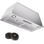 Klarstein - hotte aspirante encastrable 72 cm hotte aspirante silencieuse hotte de cuisine avec lampes ...