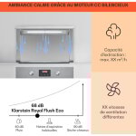 Klarstein hotte aspirante royal flush eco 60 cm 576 m / h a +