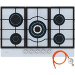 Klarstein - ignito plaque de cuisson gaz, 5 br�leurs sabaf, verre tremp�, noir, allumage �lectrique, ...