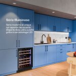 Klarstein illuminosa cave � vin encastrable - 46 bouteilles, double zone, 5 - 22�c, led, porte uv, silencieuse ...