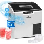 Klarstein - machine a glacons pour la maison, capacit de 3l, fabrique rapidement jusqu' 20kg de glacons ...