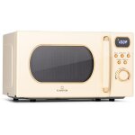 Klarstein - micro - ondes avec grill julieta 20l - 700 / 800 w - 8 programmes - cr�me