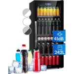 Klarstein mini frigo de chambre et bureau pour boisson, petit frigo silencieux, refrigerateur mini bar ...