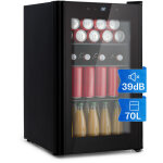 Klarstein - mini rfrigrateur beercave avec porte vitre & led, mini rfrigrateur pour la chambre, ...