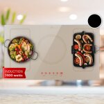 Klarstein - plaque induction electrique, 5 plaques chauffante, plaque induction 5 feux, 7200w x5 tables ...