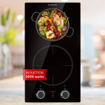 Klarstein - plaque induction encastrable de 2900w, table de cuisson induction, plaque induction 2 feux, ...