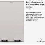Klarstein - poubelle de cuisine moderne de 60 l (2x30 l) avec tri efficace des d�chets, bac � compost ...