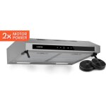 Klarstein purista force hotte aspirante, hotte murale de cuisine 60 cm, 400 m³ / h, double moteur 2x60 ... Klarstein purista force hotte aspirante, hotte murale de cuisine 60 cm, 400 m³ / h, double moteur 2x60 ...