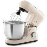 Klarstein - robot patissier multifonctions, batteur sur socle, bol 5l, robot cuisine 1300w, crochet  ...