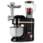Klarstein - robot patissier multifonctions, batteur sur socle, bol 5l, robot cuisine 2000w, blender 1. ...