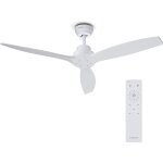 Klarstein - santa elena ventilateur de plafond - 132 cm, pales en bois, tlcommande, 6 vitesses, silencieux ...