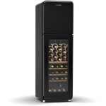 Klarstein shirley cave � vin - 63 bouteilles, 2 zones, - 10 � 18�c, �clairage led, design r�tro, autonome, ...