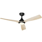 Klarstein - ventilateur intelligent pour po�le � bois 132 cm - ventilateur de plafond avec led ajustable, ...