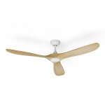 Klarstein - ventilateur plafond bois silencieux avec tlcommande, ventilateur plafond smart 152 cm, ...