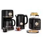 Klarstein victoria set petit - d�jeuner complet grille - pain 2 fentes 7 niveaux, bouilloire �lectrique ...