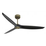 Klassfan - bolt, ventilateur d�stratificateur d'air, moteur laiton pales bois noir 166 cm, 100 % efficace ...