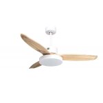 Klassfan - darkwind blanc, ventilateur dstratificateur avec lampe, rgulateur thermique, re - circulateur ...