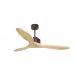 Klassfan - modulo de super destratificateur et ventilateur dc 132 cm marron pales bois clair sans lumi�re ...