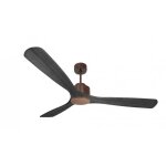 Klassfan - modulo de super destratificateur et ventilateur dc 166 cm marron pales bois noir sans lumi�re ...