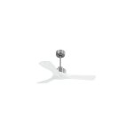 Klassfan - modulo slim de ventilateur de plafond et destratificateur moteur dc chrome et pales bois blanc ...