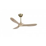 Klassfan - ouray de ventilateur de plafond et destratificateur moteur dc laiton pales bois clair 10  ...