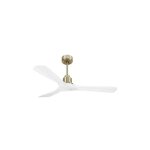 Klassfan - tenerife de super destratificateur et ventilateur dc 132 cm laiton pales bois blanc sans lumi�re ...