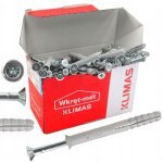 Klimas - cheville � frapper collerette conique - vis t�te frais�e pz 8 x 80 - bo�te de 100