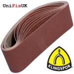 10 x bandes abrasives 75 x 533 mm (7, 6 x 53, 3 cm) klingspor ls307 x / / / grain 60 / / / 268657