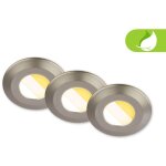 Briloner - klira set de 3 spots led 230v à encastrer dans la salle de bain, interrupteur cts, haute stabilité ... Briloner - klira set de 3 spots led 230v à encastrer dans la salle de bain, interrupteur cts, haute stabilité ...