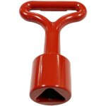 Cl de batteuse rouge pompier triangle femelle 14 mm