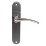 Klose besser ? paire de poign�es de porte coulissante sur plaque alu 'paula' ? zamak inox ? ressort de ...