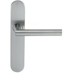Klose besser ? paire de poign�es de porte inox 304 ? plaque 'no�mie vif' ? entraxe 195mm ? forme angle ...