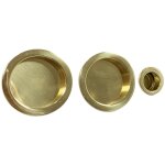 Klose besser ? poign�e ronde coupelle pour serrure � galandage ? laiton poli ? diam�tre 60 / 48mm ? profondeur ...