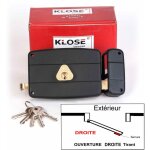 Klose besser ? serrure monopoint en applique � tirage horizontal 140x92 mm ? 3 cl�s 50 mm ? compatible ...
