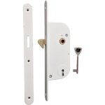 Serrure pour porte en bois coulissante à encastrer à crochet, à clé avec gâche klose besser Serrure pour porte en bois coulissante à encastrer à crochet, à clé avec gâche klose besser