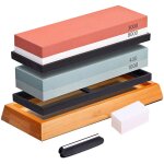 Ensemble de pierres  aiguiser pour couteaux 400 / 1000 et 3000 / 8000 pierres  aiguiser  double face ...