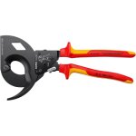 Knipex - 95 36 320 coupe - cbles (principe cliquet, 3 rglages) isoles par gaines bi - matire, certifies ...