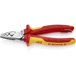 97 78 180 t pince � sertir pour embouts de c�ble isol�es avec gaines bi - mati�re, homologu�es vde avec ...